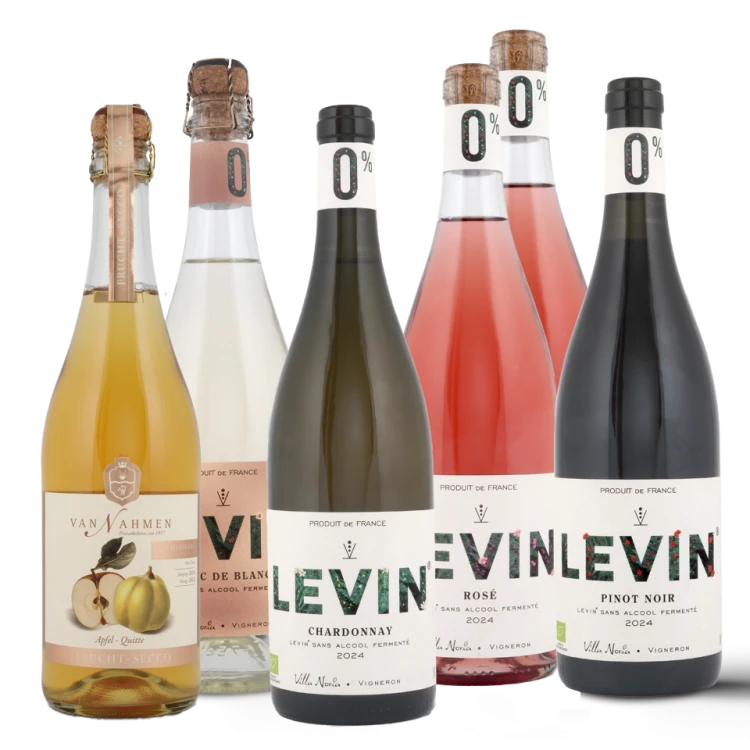 Paket alkoholfreier Top-Weine: (6 Flaschen)